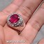 Cincin Batu Permata Merah Delima